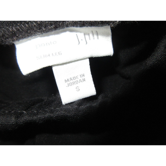 J. JILL Full Leg Ponte Pants Size Small Black Stretch Pull-On Office Straight - Picture 3 of 3
